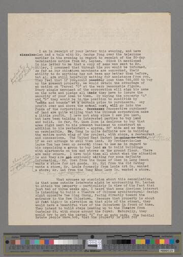 Draft of  letter