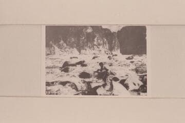 Lining Monument Creek Rapid.  Galloway-Stone party