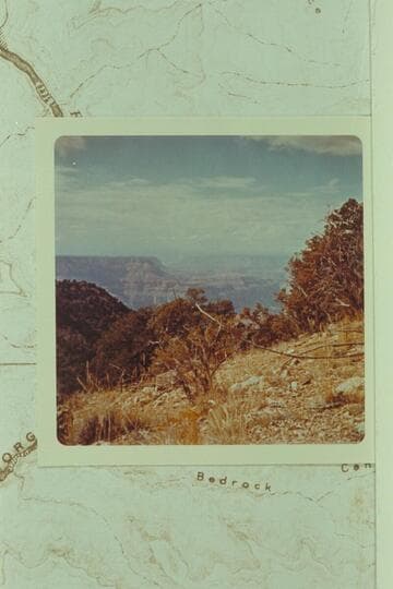 Down Grand Canyon from Steamboat Mountain.  Tahuta Point is left with The Esplanade below