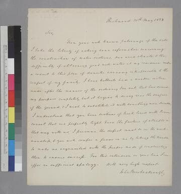 John Brockenbrough, Richmond, letter to Thomas Jefferson
