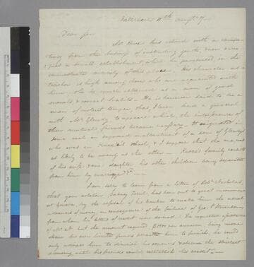 John Patterson, Baltimore, letter to Thomas Jefferson