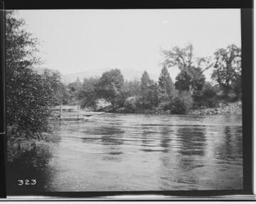 The gauging station on the Pitt River for the Mount Shasta Power Company