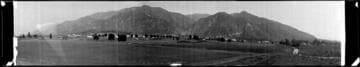 Mount Wilson and Mount Lowe from a golf course
