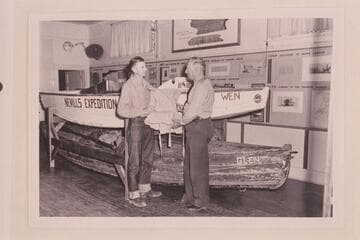 The "Glen" in the Naturalists Workshop.  The "Glen" was used in the USGS survey of the Grand Canyon in 1923.  Elwyn Blake had the oars